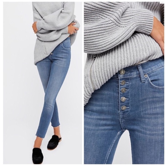 Free People Denim - Free People Denim Jeans Cropped Ankle Skinny 31 12